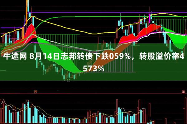 牛途网 8月14日志邦转债下跌059%，转股溢价率4573%